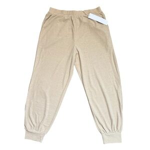 254. Lumiere NWT Tan Soft Terry Jogger Pocket Pants